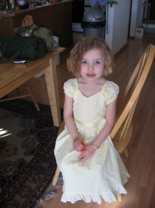 L in easter dress